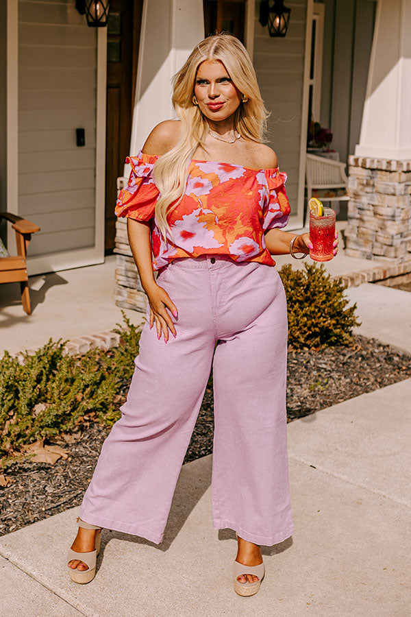 Shoreline Splendor Off Shoulder Top Curves