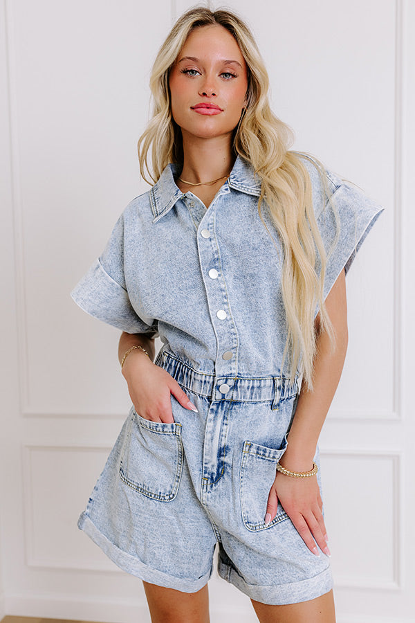 Express It All Denim Romper