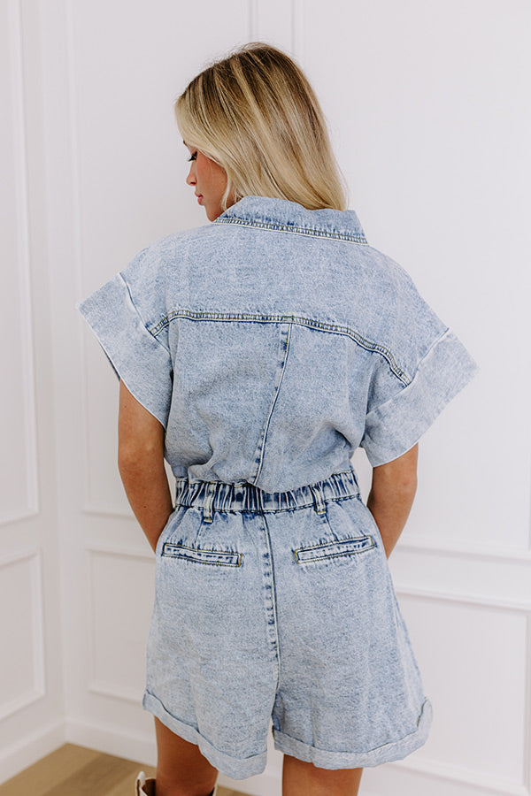 Express It All Denim Romper