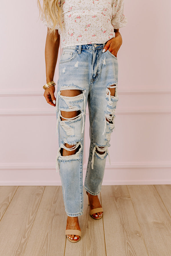 Risen The Ellie High Waist Distressed Jean