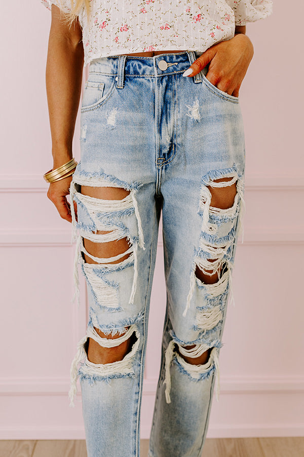 Risen The Ellie High Waist Distressed Jean