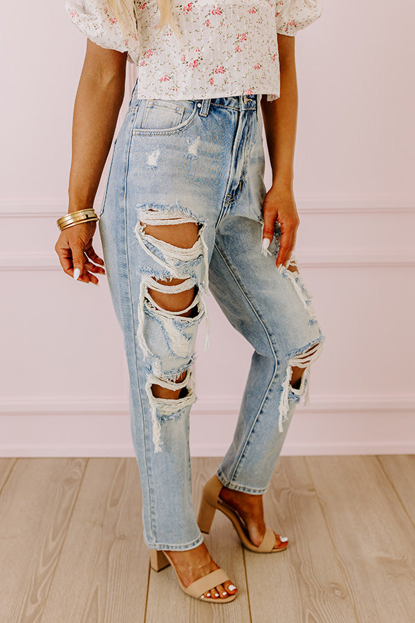 Risen The Ellie High Waist Distressed Jean