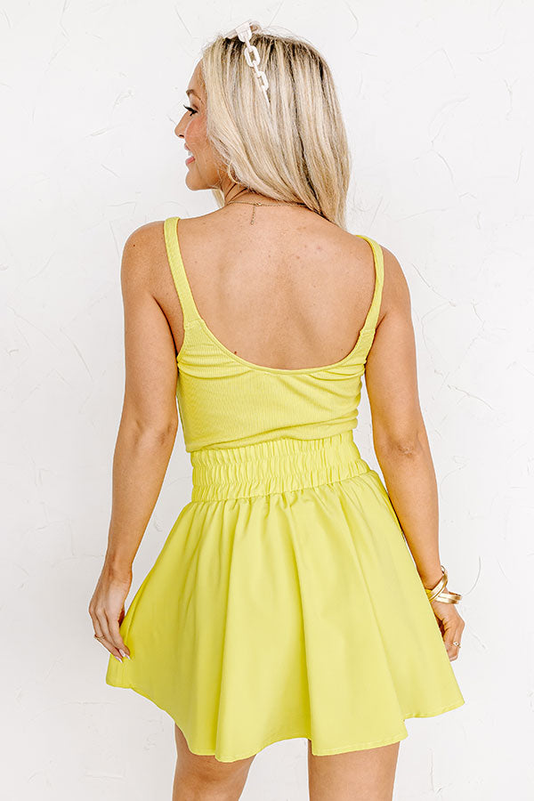 yellow athletic dress Active Vibe Athletic Dress In Lime Punch – Impressions Online Boutique
