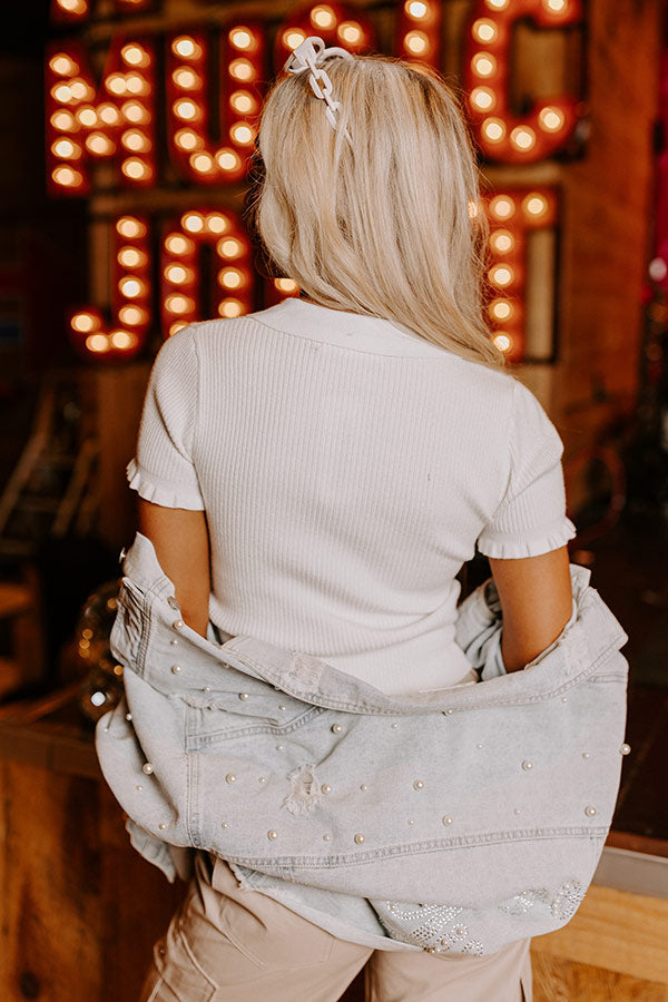 Sweet and Charming Top in White