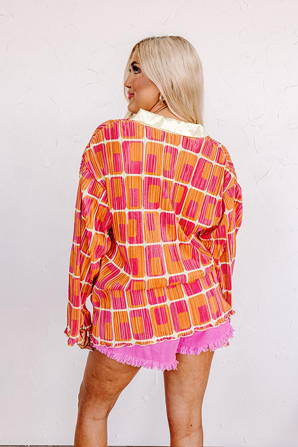 Brilliant And Charming Pleated Button Up