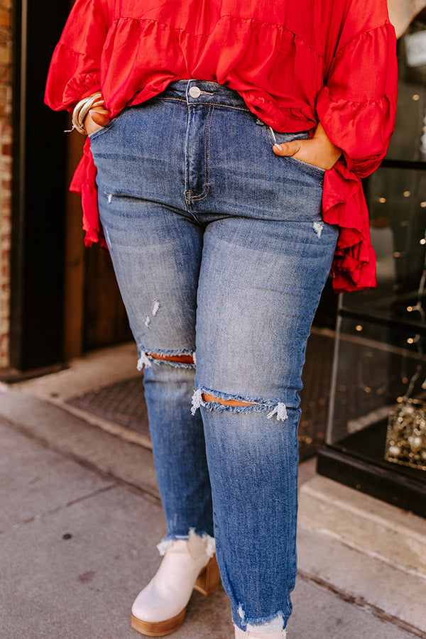 Risen The Emily Midrise Distressed Jean Curves