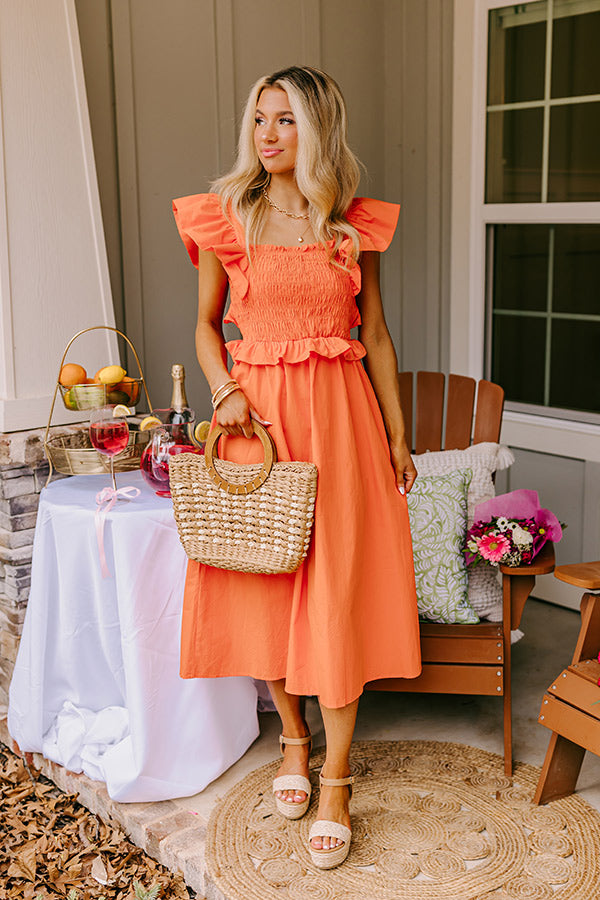 Galveston Coast Midi In Orange