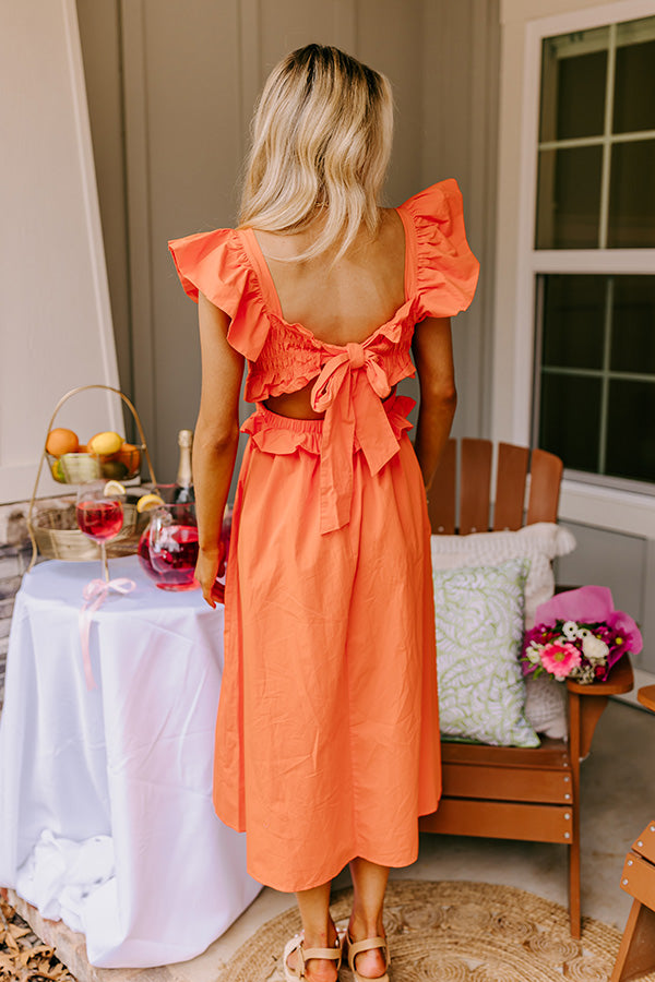 Galveston Coast Midi In Orange