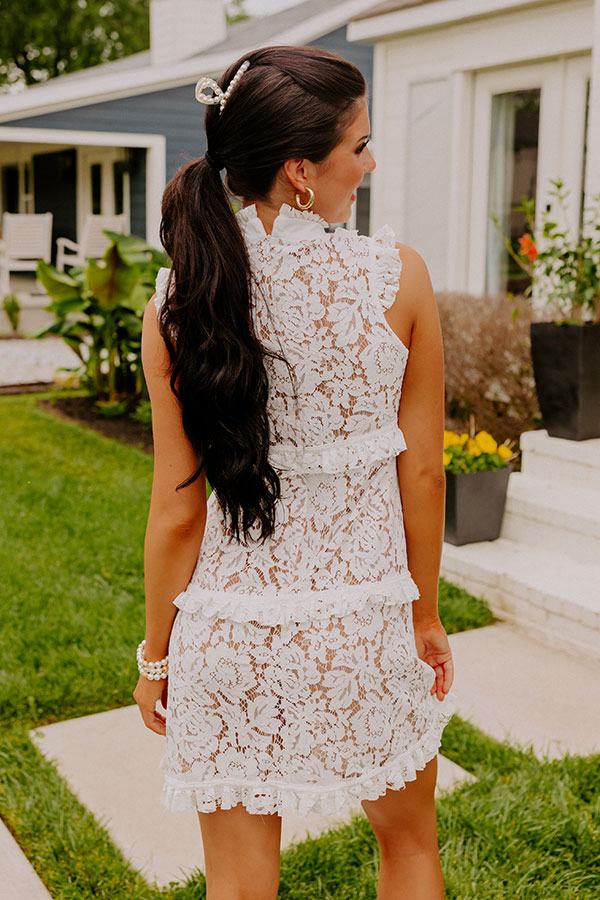 Upper East Elegance Lace Mini Dress Upper East Elegance Lace Mini Dress