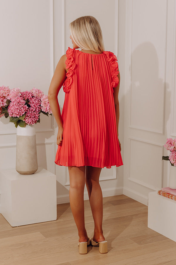 Honeysuckle Dreams Pleated Dress In Calypso Image - 5