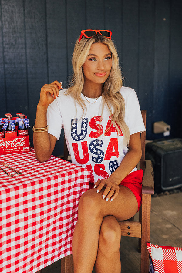 USA Stars Graphic Tee