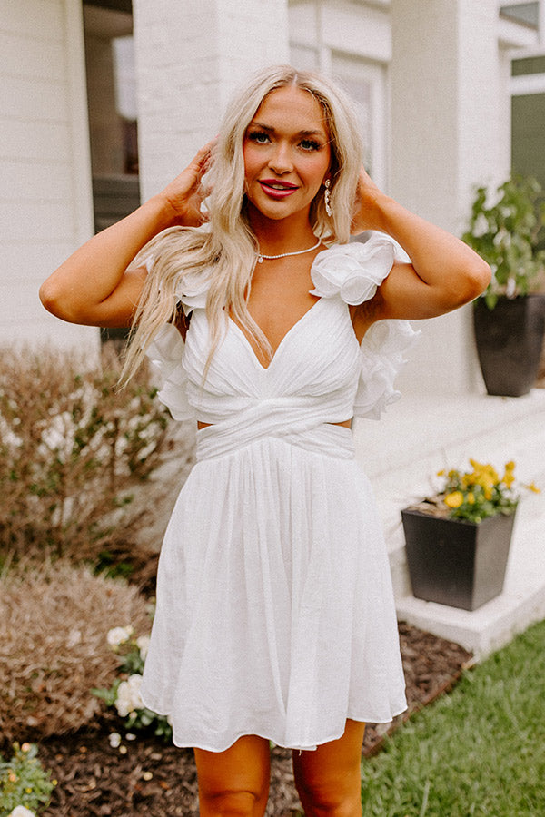 Hampton Hideout Lace Up Dress In White Hampton Hideout Lace Up Dress In White