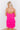 Paris Dreamer Pleated Dress In Hot Pink