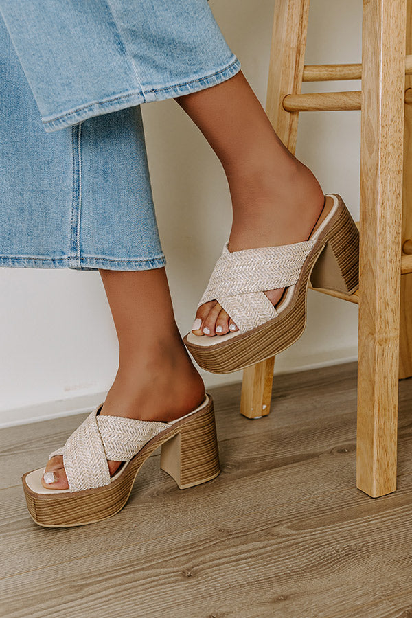 The Elsa Raffia Heel   