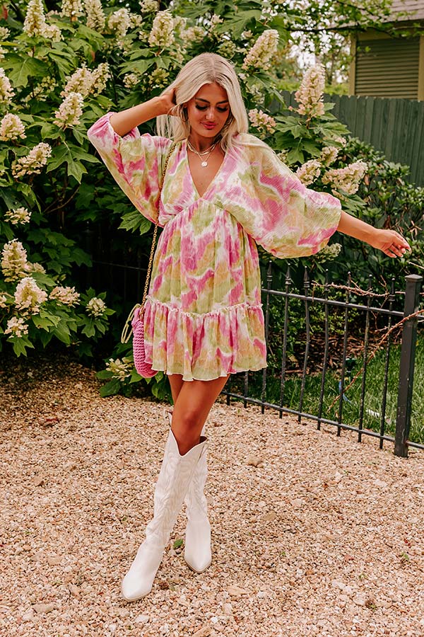 Adorable Vibes Watercolor Babydoll Dress