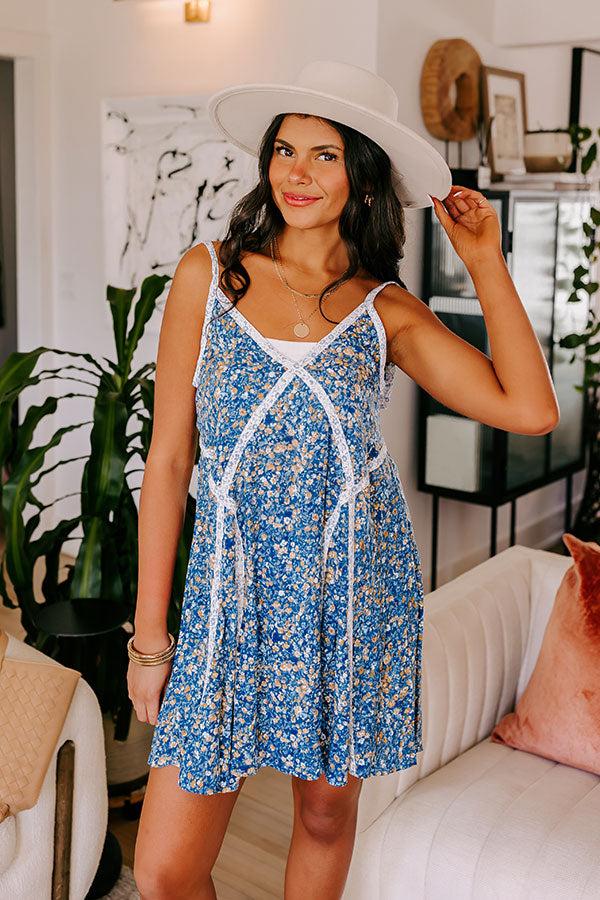 Odds And Ends Shift Dress In Blue