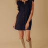 Passing Through Town Button Up Dress In Black Image - 1