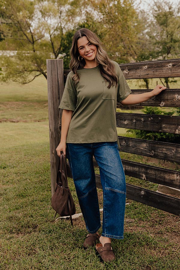 Chic And Sincere Shift Tee In Olive