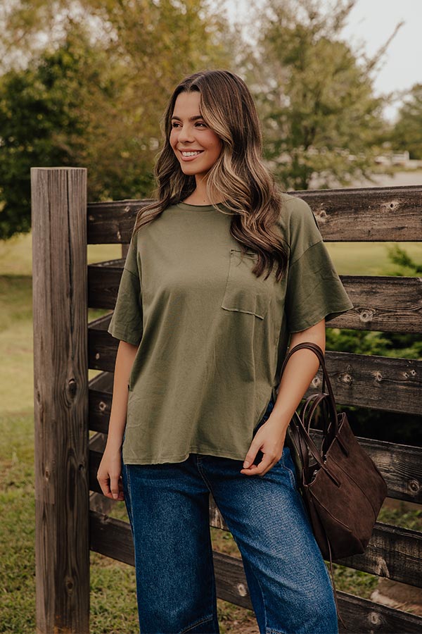 Chic And Sincere Shift Tee In Olive Image - 2