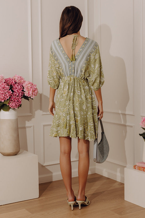 Better Off In Bali Floral Mini Dress Image - 4