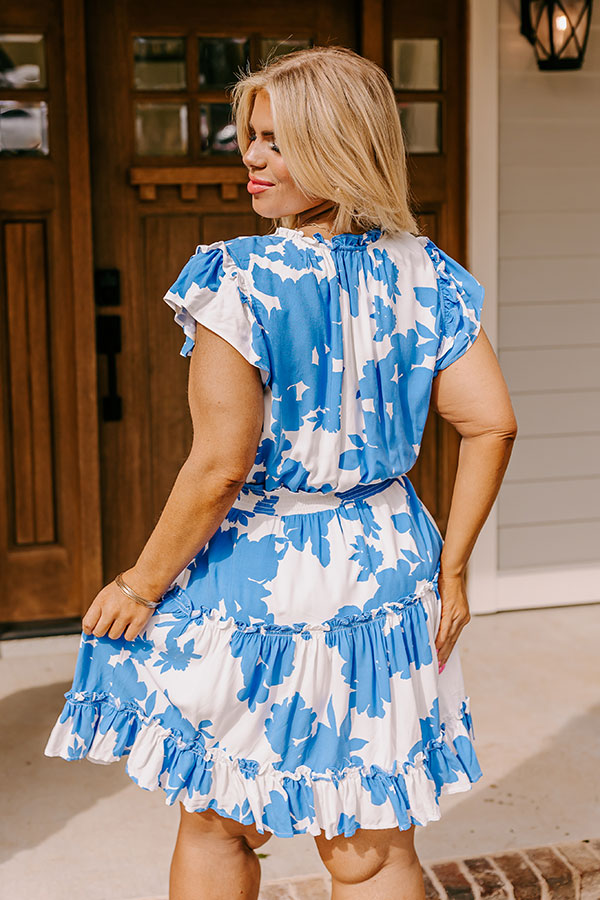 Parisian Promenade Dress in Blue Curves