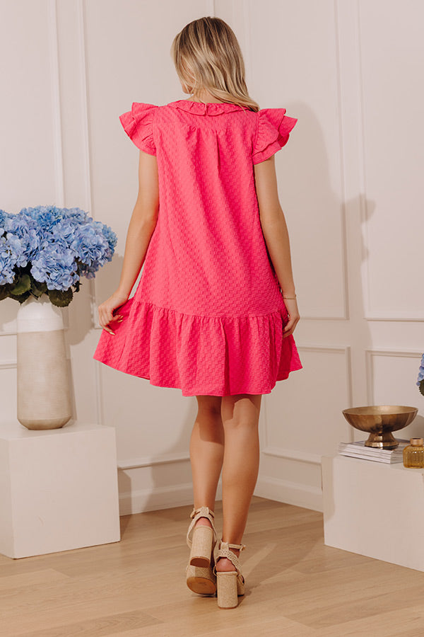 Cutest In The Room Shift Dress In Hot Pink Image - 2
