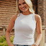 Carefree Days Ribbed Tank in White Image - 1