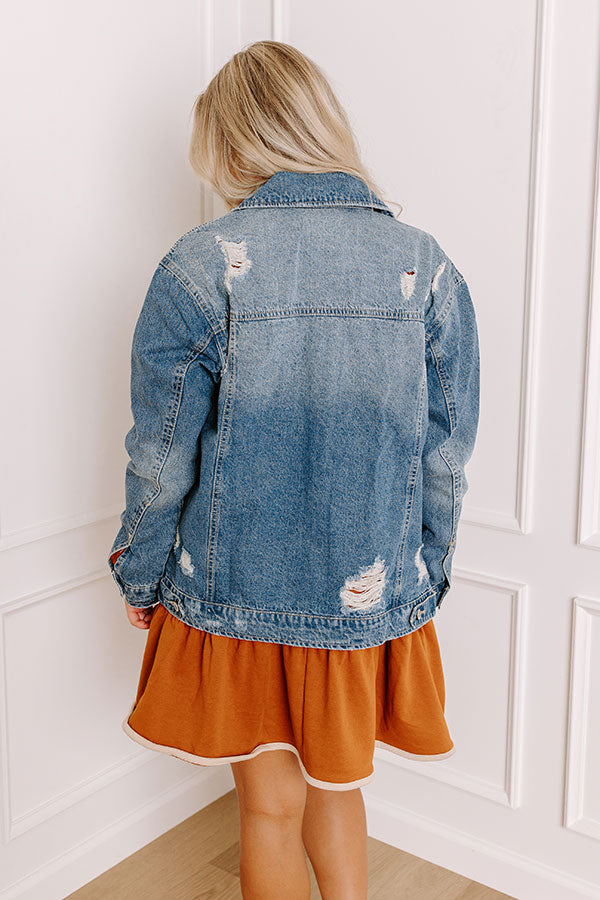 The Biana Distressed Denim Jacket