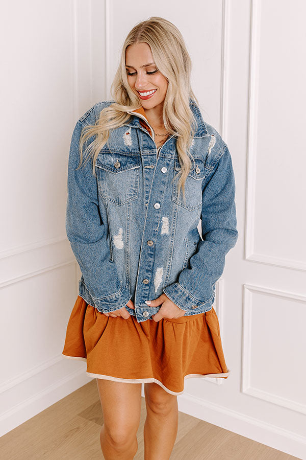 The Biana Distressed Denim Jacket