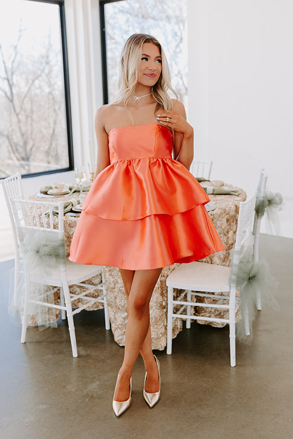 coral mini dresses Coral Orange Mini Dress - Ruched Mini Dress - Lace-Up Mini Dress