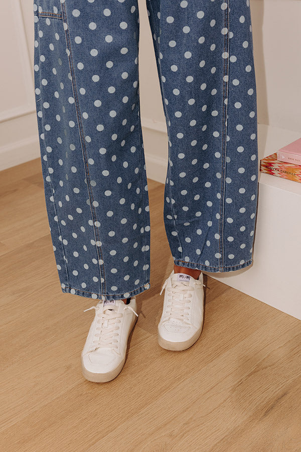 The Brylee Faux Leather Sneaker in Ivory Image - 1