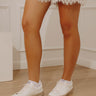 The Brylee Faux Leather Sneaker in Ivory Image - 1