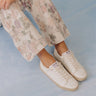 The Brylee Faux Leather Sneaker in Ivory Image - 1