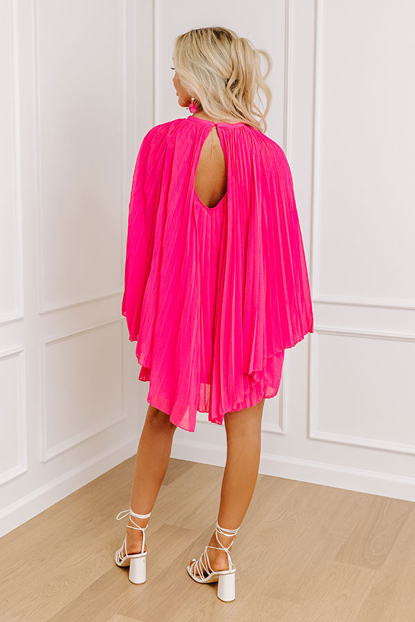 Runway Revelry Shift Dress In Hot Pink