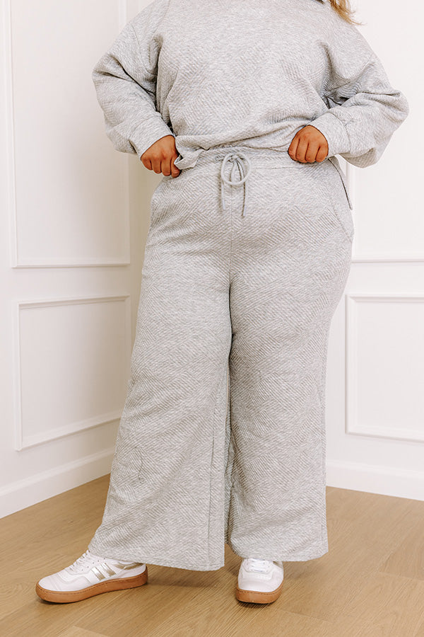 Lattes First High Waist Trousers in Grey Curves