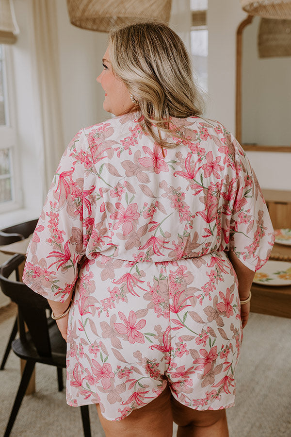 Coastal Calm Floral Romper Curves