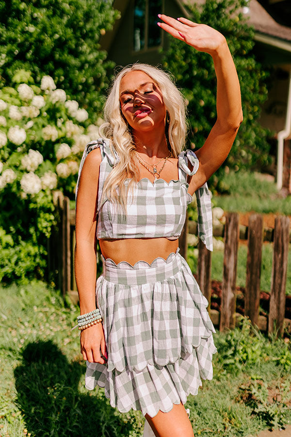 Only Good Karma Crop Top In Pear Image - 5