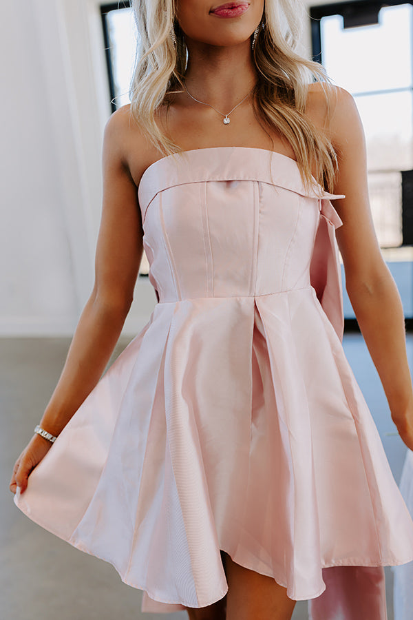 Paris Mornings Mini Dress In Pink