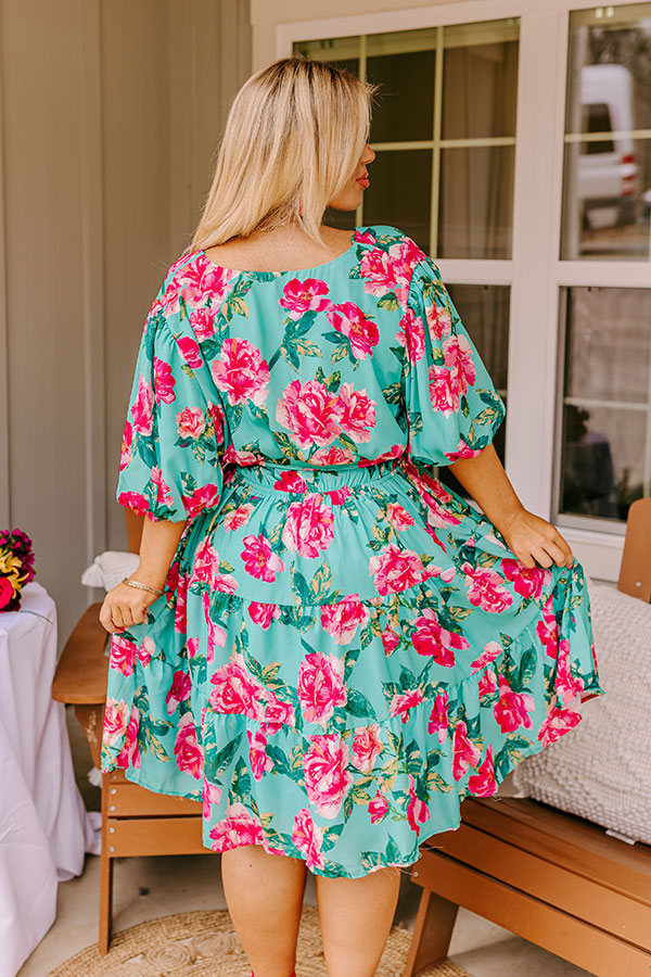 Amalfi Spritz Floral Mini Dress Curves