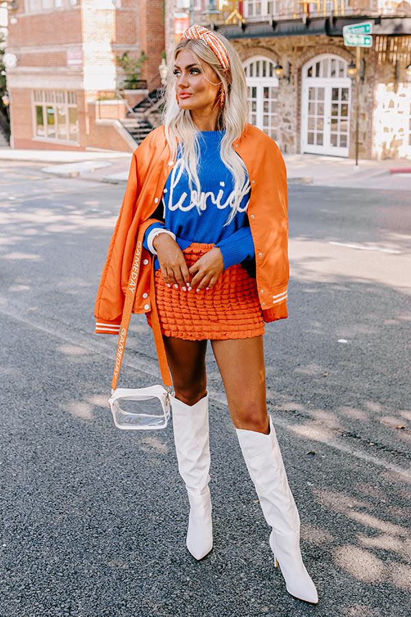 Stunning Vibes Skirt In Orange