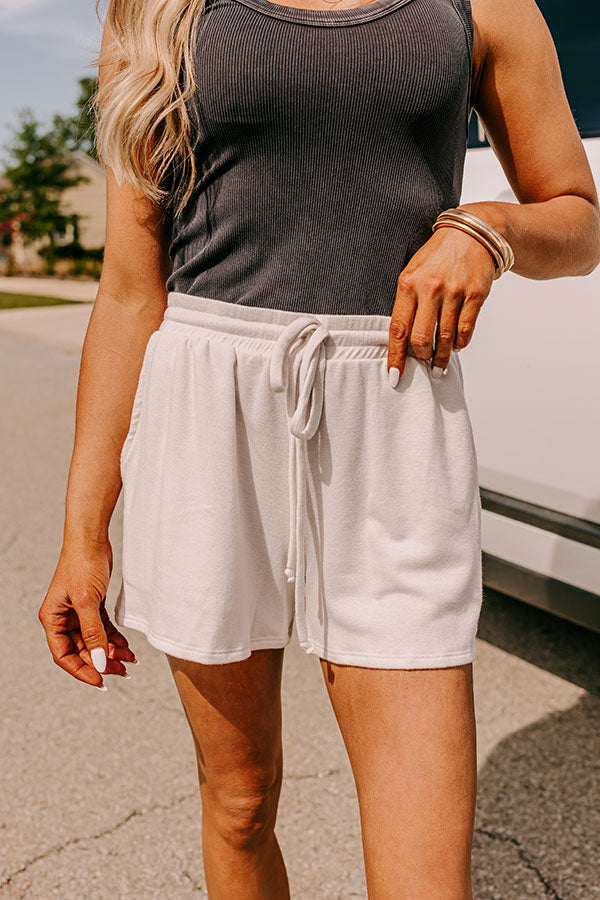 Take A Holiday Shorts In Light Stone