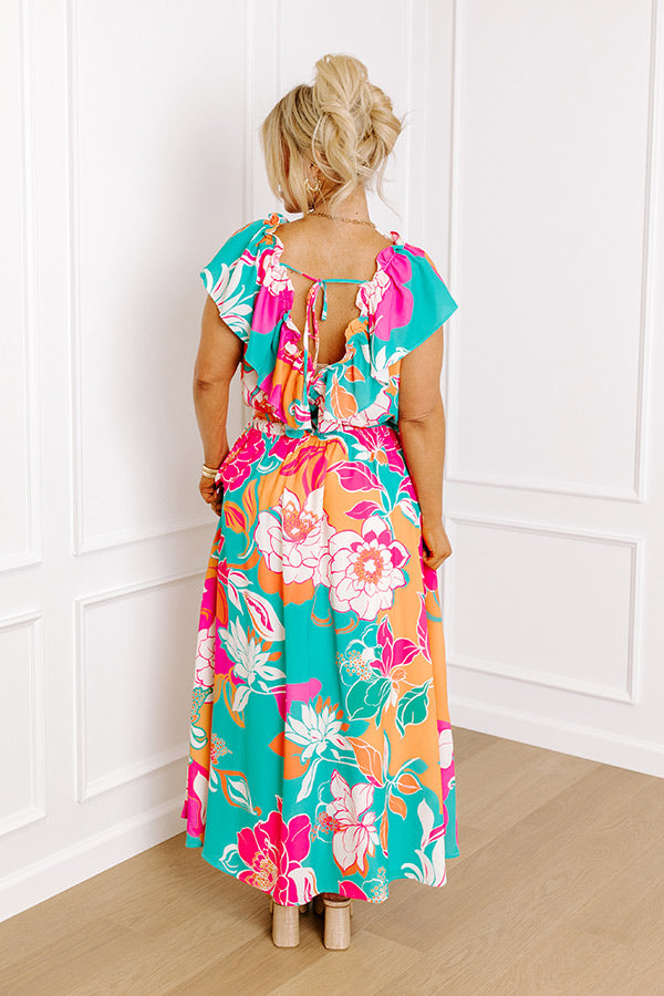 Dreamy And Darling Floral Midi Curves