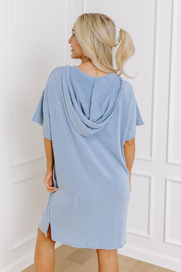 Calm And Centered Shift Dress In Airy Blue