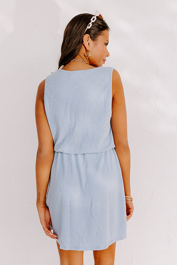 Ivy League Style Dress In Airy Blue