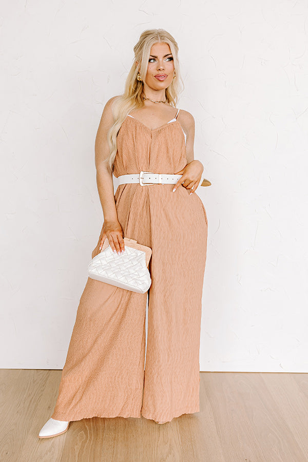 Fiercely Loved Jumpsuit In Camel Curves 1XL / Camel Fiercely Loved Jumpsuit In Camel Curves 1XL / Camel