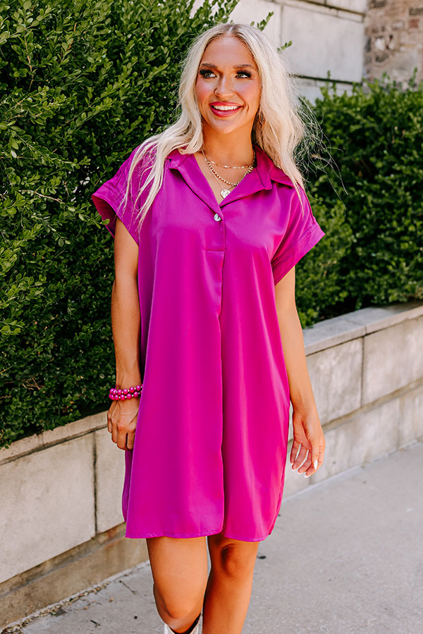 Effortless Radiance Shift Dress in Orchid Image - 2