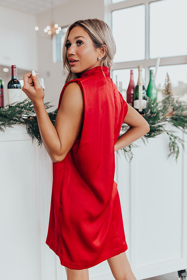 crimson short dress Bows And Kisses Velvet Mini Dress in Crimson XS / Crimson