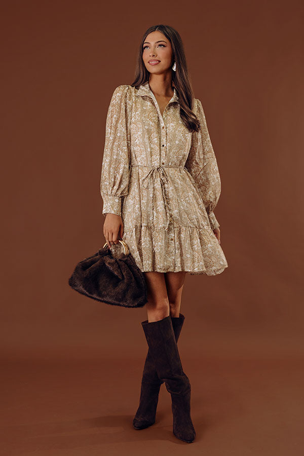 Glamour Galore Paisley Mini Dress Image - 1
