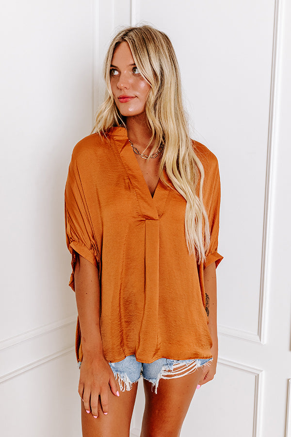 New To Town Shift Top In Camel