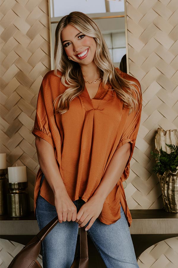 New To Town Shift Top In Camel